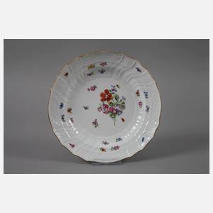 Meissen sechs Suppenteller "Blumen und Insekten"