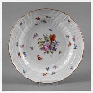 Meissen Suppenteller "Blumen und Insekten"