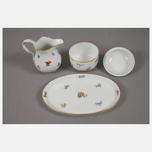 Meissen Kaffeeservice mit Streublumendekor