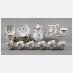 Meissen Kaffeeservice mit Streublumendekor