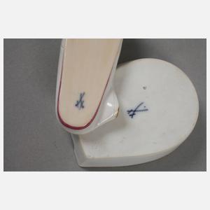 Meissen drei Kleinteile mit Blumenmalerei