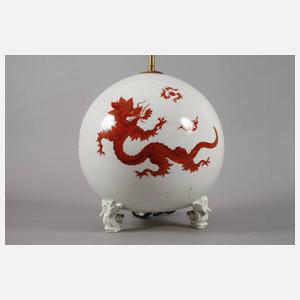 Großer Lampenfuß "Roter Mingdrache"
