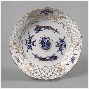 Meissen Durchbruchschale "Reicher Drache, kobaltblau"
