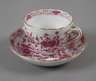Meissen Mokkatasse "Indische Malerei, purpur"