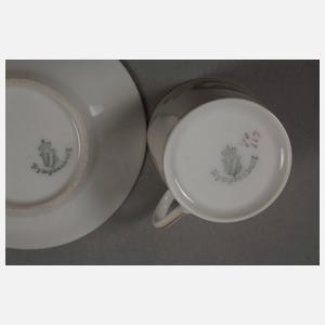 Nymphenburg Mokkatasse mit Grisaillemalerei