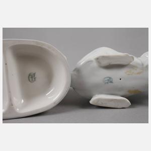 Pfeffer Gotha Hundegruppe und Hase