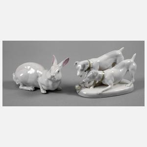 Pfeffer Gotha Hundegruppe und Hase