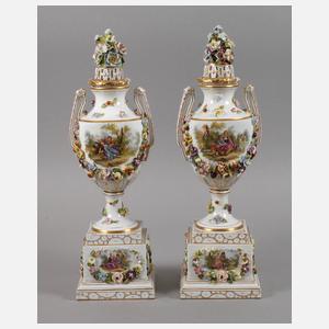 Potschappel Paar Potpourri-Vasen