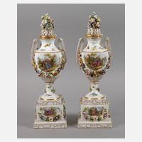 Potschappel Paar Potpourri-Vasen111
