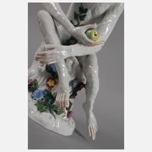 Potschappel Affe mit Apfel