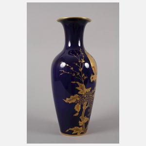 Rosenthal große Vase mit Papageimotiv