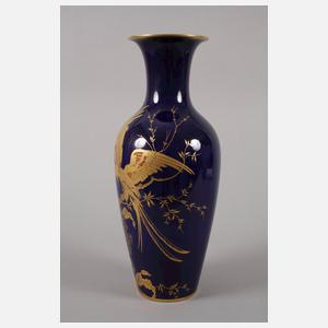 Rosenthal große Vase mit Papageimotiv