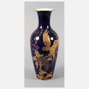 Rosenthal große Vase mit Papageimotiv