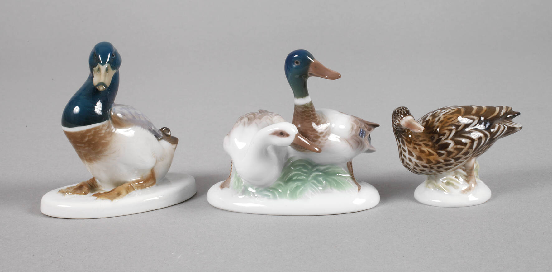 Rosenthal zwei Enten und Entenpaar