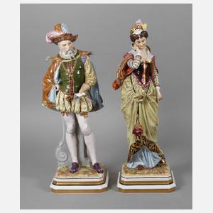 Scheibe-Alsbach großes Paar Kostümfiguren