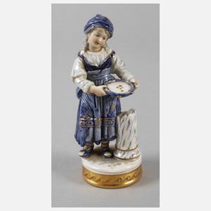 Volkstedt Bettelkind mit Tambourin