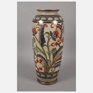 Paar italienische Majolikavasen