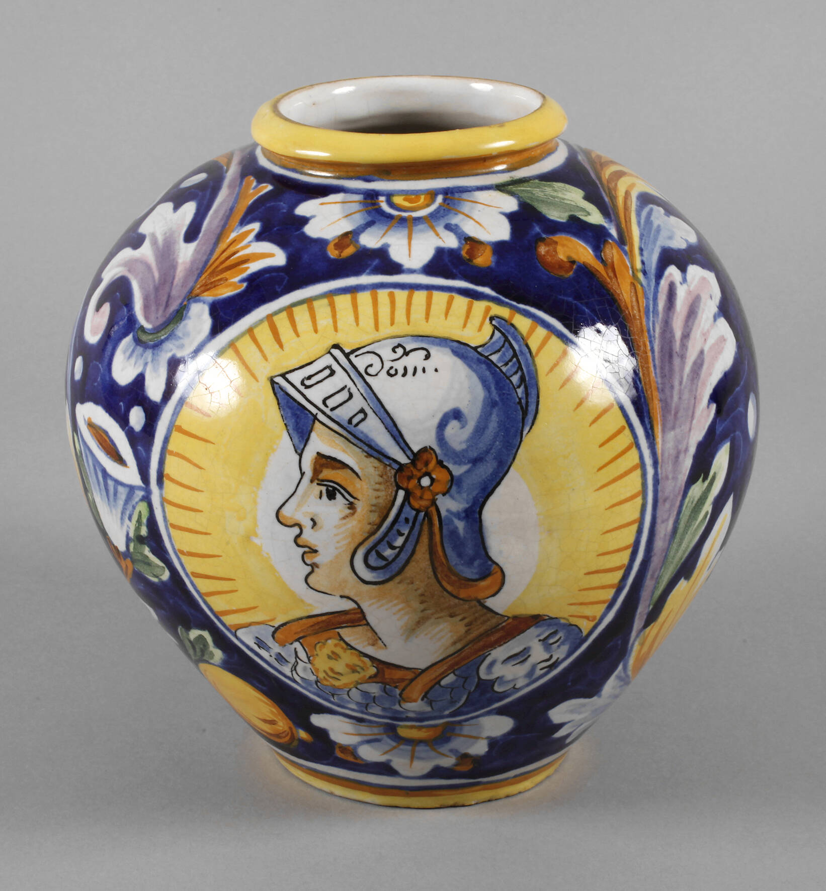 Italien Portraitvase Majolika