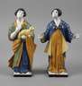 Paar Fayence-Figuren als Japaner/innen
