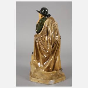 Keramikfigur Hirte mit Hund