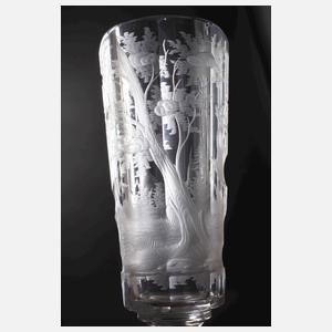 Sechs Jagdgläser in Tiefschnitt