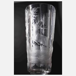 Sechs Jagdgläser in Tiefschnitt