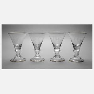 Josephinenhütte vier große Spitzkelche