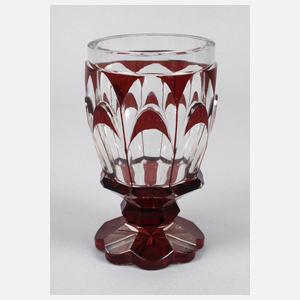 Biedermeierpokal mit Rotbeize