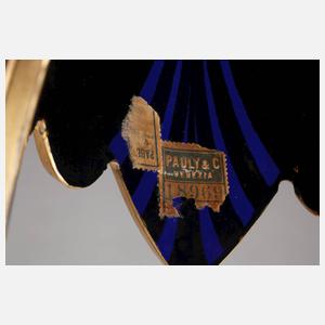 Murano übergroße Emailvase mit Blütenauflagen