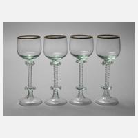 Vier Weingläser Historismus111