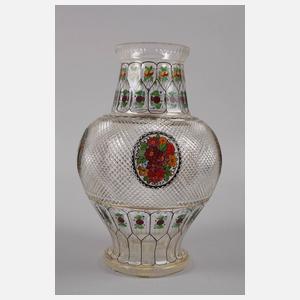 Große Fachschulvase mit Steineldekor