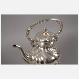 Silber Teekanne mit Rechaud
