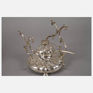 Silber Teekanne mit Rechaud