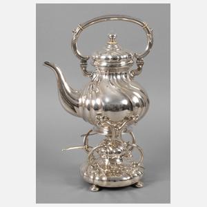 Silber Teekanne mit Rechaud