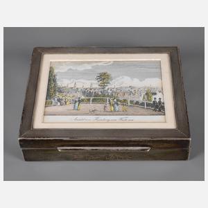 Zigarrendose mit Silberbeschlag