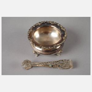 Silber Zucker-/Sahneset