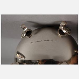 Silber Zucker-/Sahneset