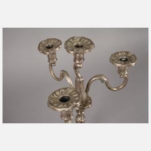 Silber Paar Kandelaber im Rokokostil
