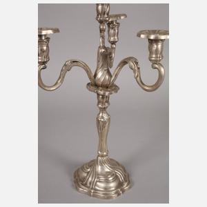 Silber Paar Kandelaber im Rokokostil