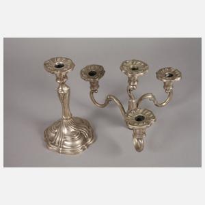 Silber Paar Kandelaber im Rokokostil
