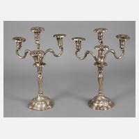 Silber Paar Kandelaber im Rokokostil111