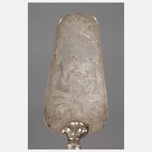 Silber fünf Vorlegeteile mit Elfenbeingriffen