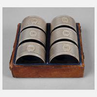 Sechs Serviettenringe im Etui111