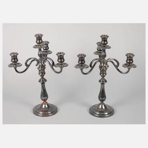 Christofle Paar vierflammige Kandelaber