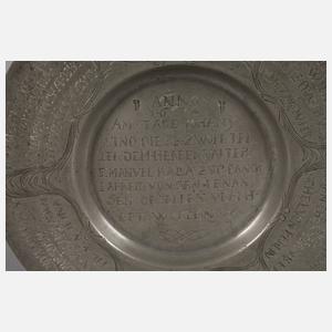 Zinnteller als Ehrengeschenk