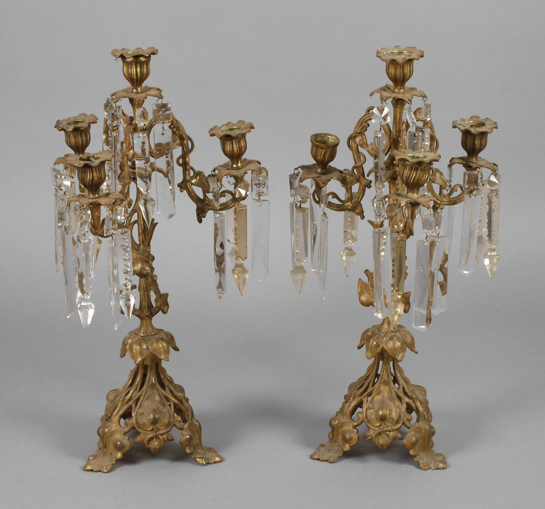 Paar Kerzenleuchter Messing