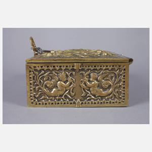 Messingschatulle mit Musikermotiven