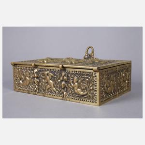 Messingschatulle mit Musikermotiven