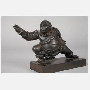 Figürliches Tintenfass als "Sir John Falstaff"