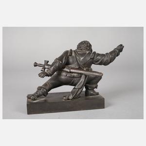 Figürliches Tintenfass als "Sir John Falstaff"